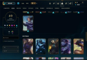 Esmeralda 4 com 90 Champs e 49 Skins - League of Legends LOL