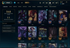 Esmeralda 4 com 90 Champs e 49 Skins - League of Legends LOL