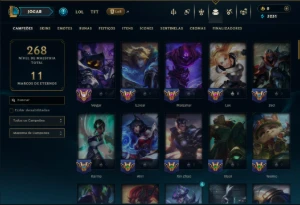 Esmeralda 4 com 90 Champs e 49 Skins - League of Legends LOL