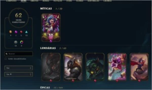 Conta LoL level 275 MMR alto - League of Legends