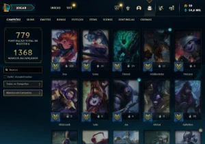 Conta Platina 2, Lvl 669, 210 skins, Todos Champs, 54k EA - League of Legends LOL