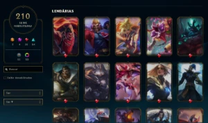 Conta Platina 2, Lvl 669, 210 skins, Todos Champs, 54k EA - League of Legends LOL