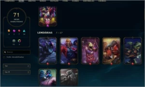conta lol level 144 - League of Legends