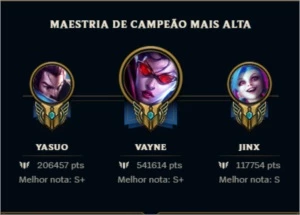 conta lol level 144 - League of Legends