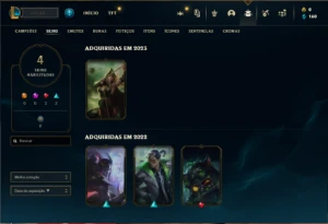 Conta bronze 2 com 29 Champs e 4 Skins + 3 Fragmentos - League of Legends LOL