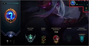 Conta de League of Legends Platina I Level 80, várias skins LOL