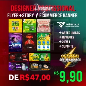 Eu vou fazer flyer, stories ou Ecommerce Banner - Serviços Digitais