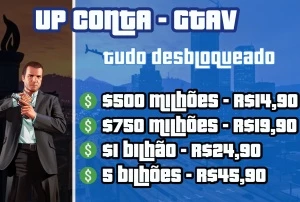 GTA 5 ONLINE - UP DE CONTAS - 500M A 5B - PC