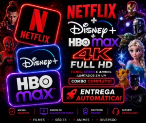 Netflix + Disney Plus + Hbo Max -30 Dias- Entrega automatica - Assinaturas e Premium