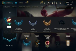 Platina 2 com TODOS os champs e 434 Skins ( ADC / MID / JG ) - League of Legends LOL