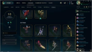 Conta League of Legends Platina 4 112 skins LOL