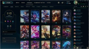 Conta League of Legends Platina 4 112 skins LOL