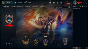CONTA LEAGUE OF LEGENDS GOLD 4  LEVEL 562 COM 231 SKINS! LOL