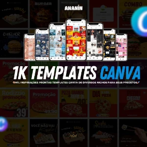 Pack 1K Templates Canva - Editáveis - Redes Sociais