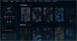 VENDO CONTA LEAGUE OF LEGENDS LEVEL 43 OURO IV !!! LOL
