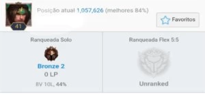 CONTA BRONZE - League of Legends LOL