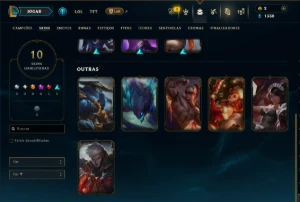 Platina 4 com 50 Champs e 10 Skins - League of Legends LOL