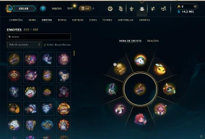 Conta de lol com 392 skins - League of Legends