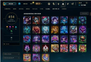 Conta de lol com 392 skins - League of Legends