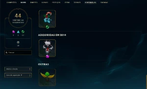 Conta de lol com 392 skins - League of Legends