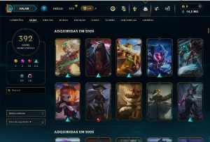 Conta de lol com 392 skins - League of Legends