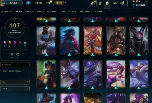 Conta League Of Legends 108 Skins Ouro LOL