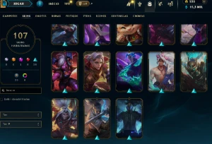 Conta League Of Legends 108 Skins Ouro LOL