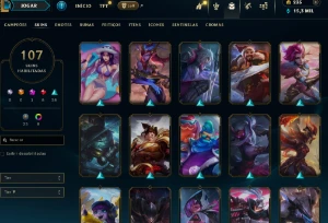 Conta League Of Legends 108 Skins Ouro LOL