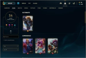 Conta unranked com Rammus Rei e Kayle Juiza - League of Legends LOL