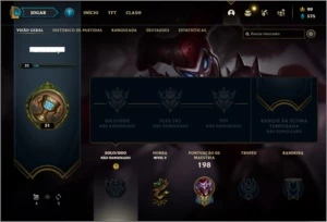 Conta unranked com Rammus Rei e Kayle Juiza - League of Legends LOL