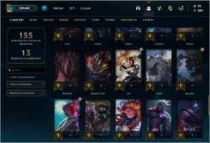 Conta (ex D1) platina 3 e plat 1 com 65 champs e 16 skins - League of Legends LOL