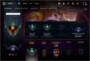 Conta (ex D1) platina 3 e plat 1 com 65 champs e 16 skins - League of Legends LOL