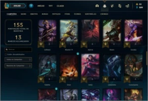 Conta (ex D1) platina 3 e plat 1 com 65 champs e 16 skins - League of Legends LOL