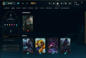 Conta Ouro 2 com 55 Champs e 7 Skins - League of Legends LOL