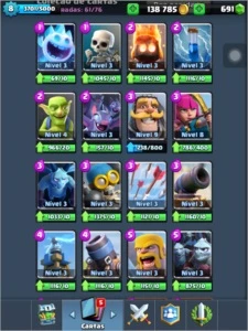 Clash Royale Lv8/Ar7 - 4 Lendárias / Ouro 140K - Apenas iOS