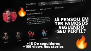 Conta do Instagram com famosos seguindo - Redes Sociais