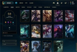 Conta prata 1 com 71 Champs e 50 Skins - League of Legends LOL