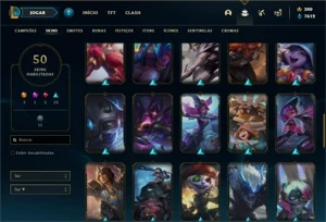 Conta prata 1 com 71 Champs e 50 Skins - League of Legends LOL