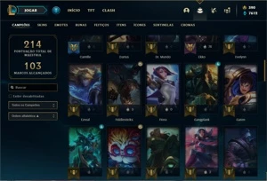 Conta prata 1 com 71 Champs e 50 Skins - League of Legends LOL