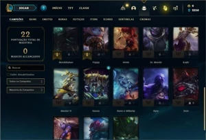 Conta prata 3 com 28 Champs e 3 Skins + 3 Fragmentos - League of Legends LOL