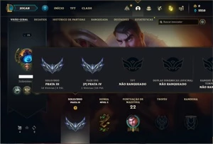 Conta prata 3 com 28 Champs e 3 Skins + 3 Fragmentos - League of Legends LOL