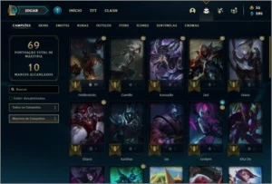 Conta ouro 4 com 6 skins e 40 champs ( MAIN JG ) - League of Legends LOL