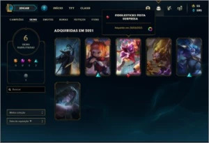 Conta ouro 4 com 6 skins e 40 champs ( MAIN JG ) - League of Legends LOL