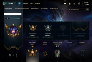 Conta ouro 4 com 6 skins e 40 champs ( MAIN JG ) - League of Legends LOL