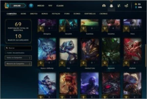 Conta ouro 4 com 6 skins e 40 champs ( MAIN JG ) - League of Legends LOL