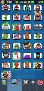Clash Royale Nível 13 Várias cartas fulls 330k de ouro e etc
