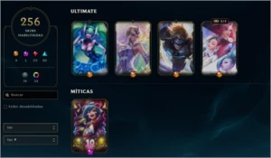 Conta bem cuidada, 256 Skins Platina 4 e muito conteudo! - League of Legends LOL