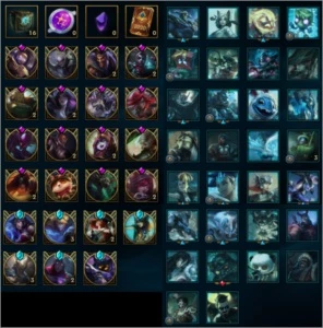 PLATINA 4 (Quase todos os champs), 83 skins, 30 skinsspolio - League of Legends LOL