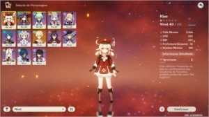 GENSHIN IMPACT AR 21 / NA -  KLEE & MONA + 6 ARMAS 4*