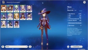 GENSHIN IMPACT AR 21 / NA -  KLEE & MONA + 6 ARMAS 4*